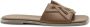 Vic Matié Vierkante Open Slipper Leer met Monogram - Thumbnail 1