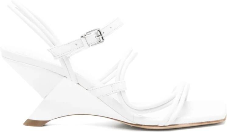 Vic Matié Sandalen White Leather Sandal in wit