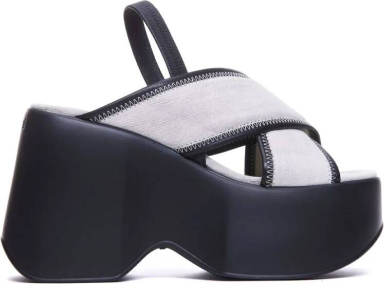 Vic Matié Witte Slingback Crossover Strap Sandalen Multicolor Dames