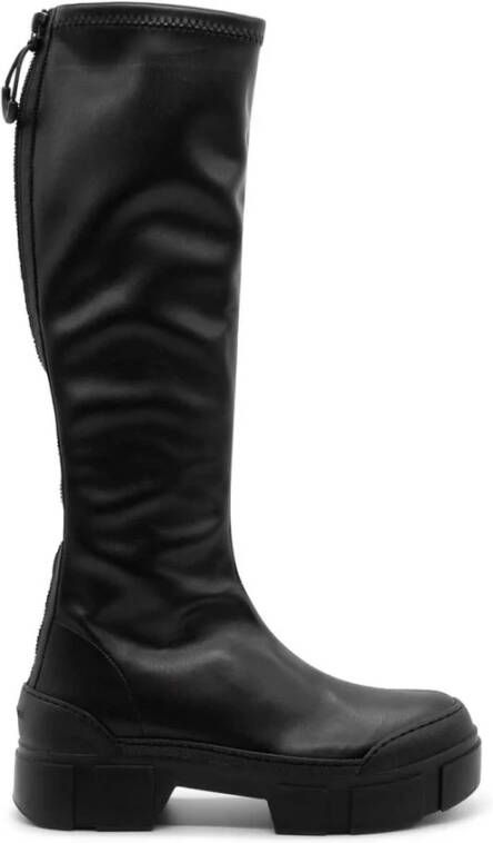Vic Matié Hoge Laarzenmet Pinafore Metal Black Dames