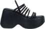 Vic Matié Zwarte sleehak sandalen met bandjes Black Dames - Thumbnail 1