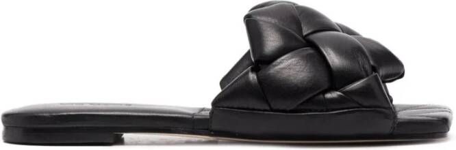 Vic Matié Zwarte Velvet Sandalen Mules Black Dames