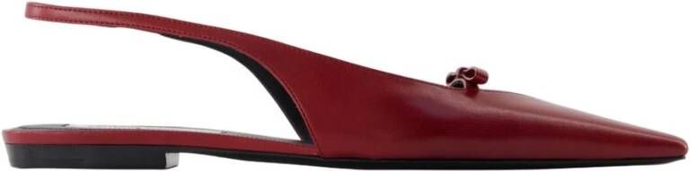Victoria Beckham Bourgondische Leren Ballerina Elegante Stijl