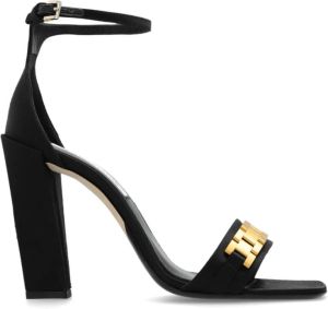Victoria Beckham Sandalen met hakken van satijn Zwart Dames
