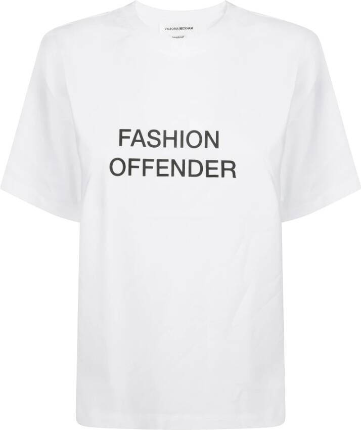 Victoria Beckham Stijlvol Slogan Tee Shirt