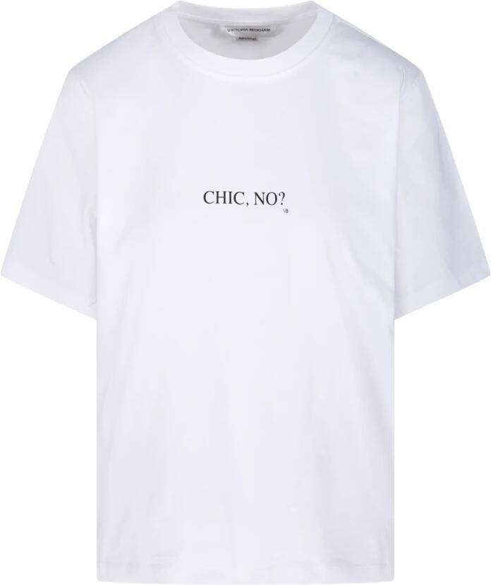 Victoria Beckham Classic Fit Slogan T-Shirt