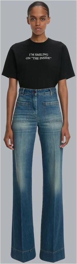 Victoria Beckham Slogan Tee I'm Smiling On The Inside - Foto 2