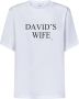Victoria Beckham Wit T-shirt met 'Vrouw van David' Slogan - Thumbnail 1