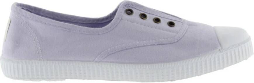 Victoria Canvas dames sportschoenen met vetersluiting 1915 Anglaise Purple Dames
