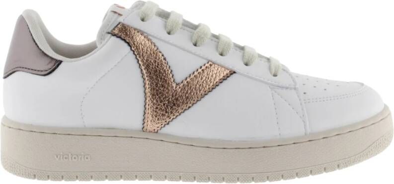 Victoria Dames sportschoenen madrid basket efecto piel & metal White Dames