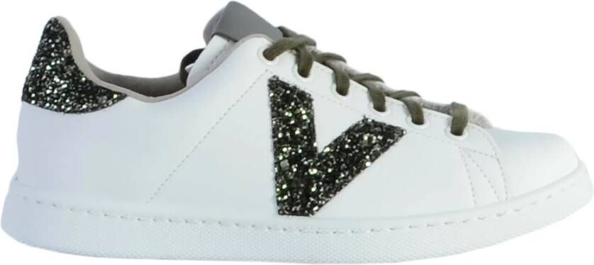 Victoria Dames sportschoenen tenis efecto piel Wit Dames