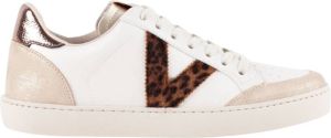 Victoria Gedrukte leren sneakers voor vrouwen Bruin Dames