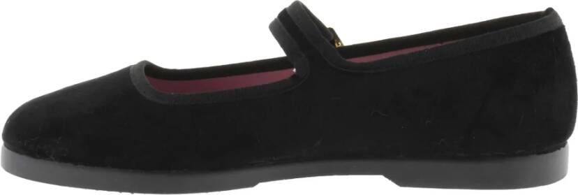 Victoria Velvet Ballet Flats voor Vrouwen Black Dames