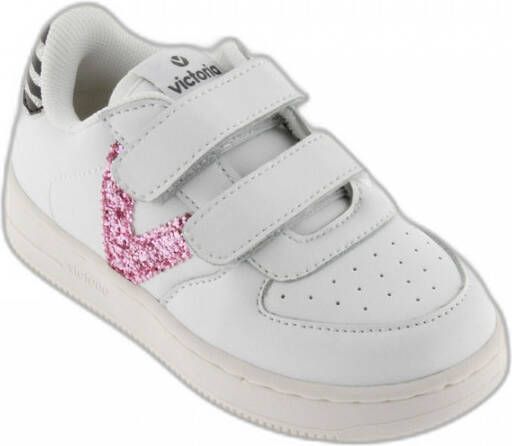 Victoria sneakers wit oudroze Meisjes Imitatieleer Meerkleurig 33