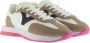Victoria Cosmos Split Leather & Neon Sneakers -Beige Dames Sneaker leer - Thumbnail 2