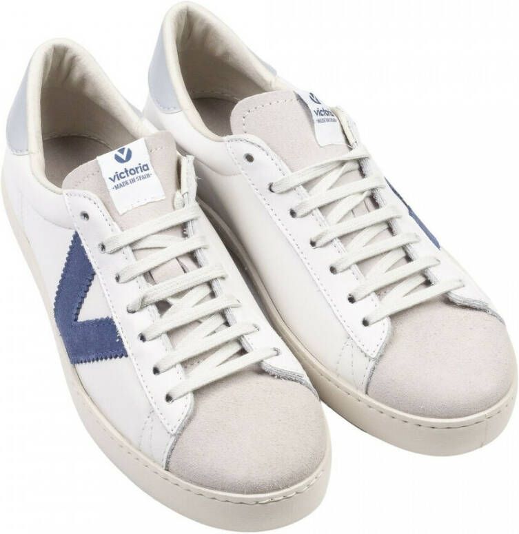 Victoria Sneakers Berlin Piel Serraje Blue Blauw Heren