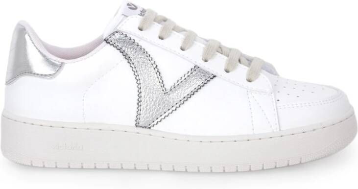 Victoria Women's sneakers madrid basket efecto piel & metal Wit Dames