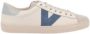 Victoria Contrast Leren Sneakers Grote Maten Blauw - Thumbnail 5