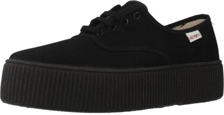 Victoria Stijlvolle sneakers met dubbele zool voor vrouwen Black Dames