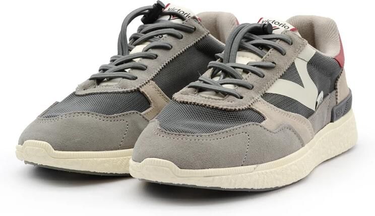 Victoria Grijze Mesh Sneakers met Suède en Leren Details - Foto 2