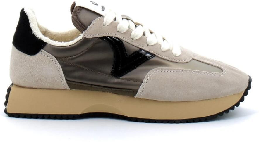Victoria Metallic Nylon Sneakers Beige Urban Style - Foto 2