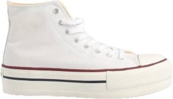 Victoria Witte Dames Platform Sneakers met Veters Wit Dames