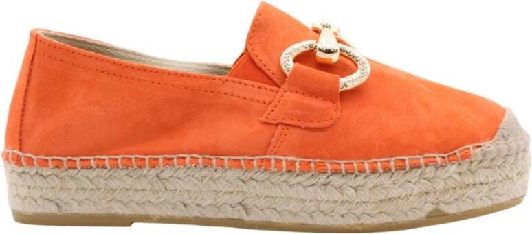 Viguera Chique Zomer Espadrilles Orange Dames