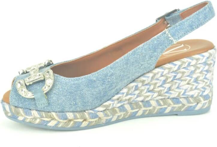 Viguera Jeans Sand.+Gar. jute-SpieZ Blue Dames