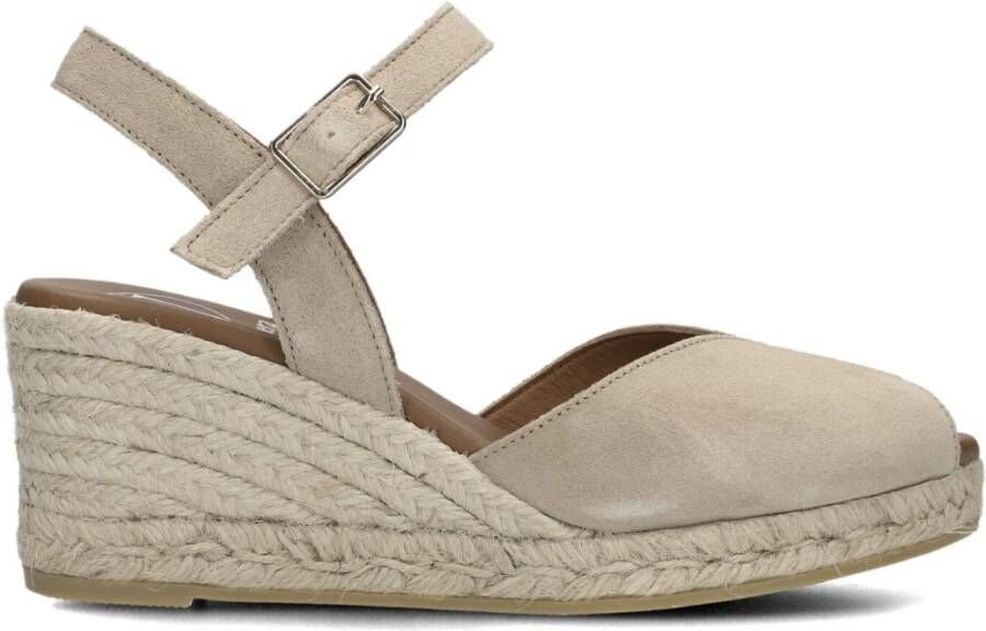 VIGUERA Espadrilles Dames Damesschoenen Suède Sleehak Hoogte 2008 Taupe - Foto 8