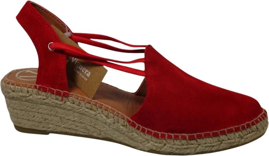 VIGUERA Espadrilles Artikel 1825 MALBORO Rood Suede - Foto 4