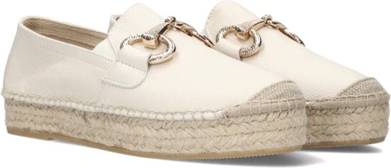 Viguera Witte Espadrilles Beige Dames