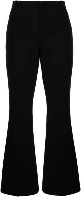 Vince Elegante Katoenen Bootbroek in Zwart