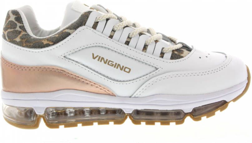 straal moeilijk Maori Vingino Fenna II leren sneakers met panterprint wit metallic - Schoenen.nl