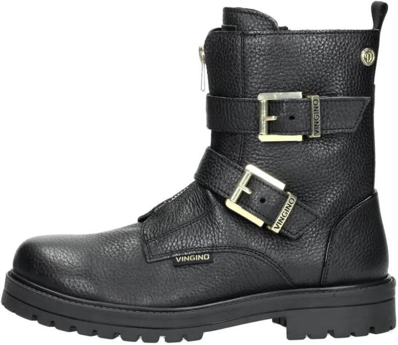 VINGINO Velia leren bikerboots zwart Meisjes Leer 38