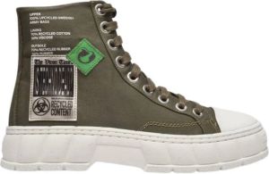 Virón 1982 sneakers in kaki upcycled canvas Groen Heren