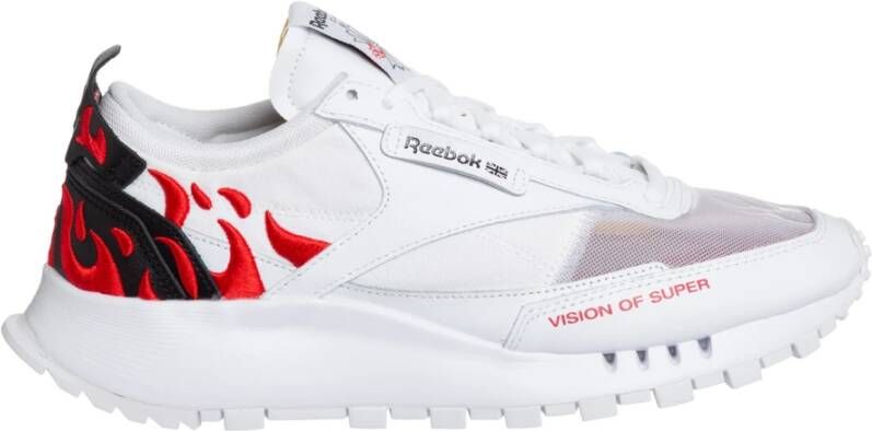 Vision OF Super Multikleur Vetersluiting Leren Sneakers White Heren