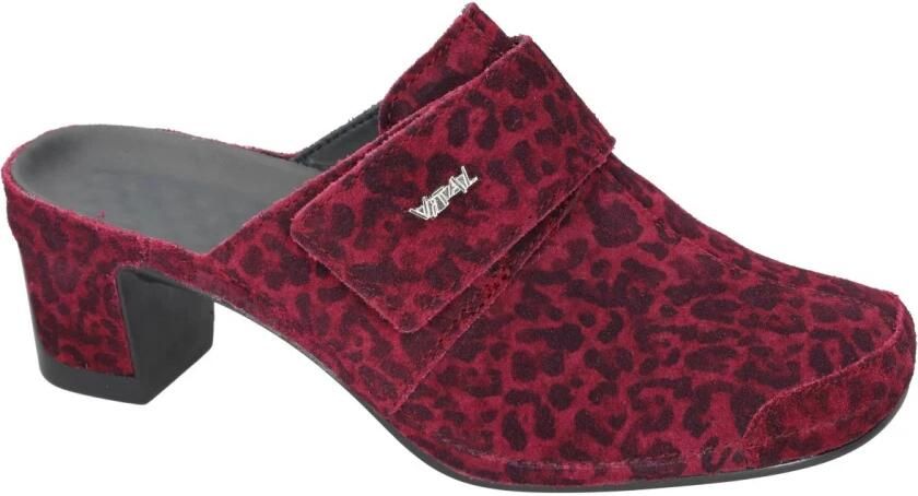 Vital -Dames bordeaux slippers & muiltjes