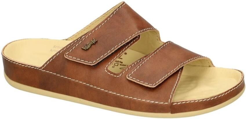 Vital -Heren cognac caramel pantoffels & slippers