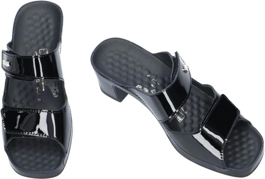 Vital -Dames model Joy Lack 13900 slipper muiltje zwart laqué - Foto 2