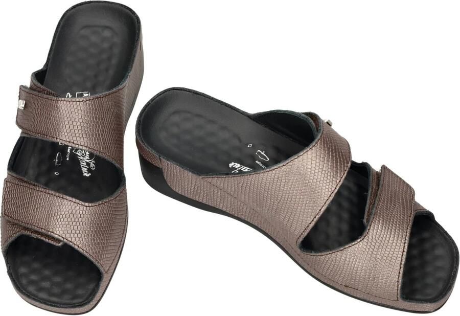 Vital -Dames bruin donker slippers & muiltjes - Foto 2