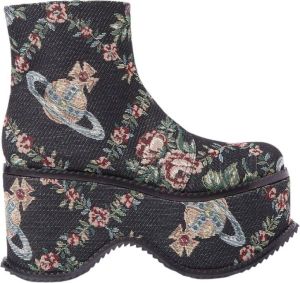 Vivienne Westwood Florale Orb Platformlaarzen Zwart Dames