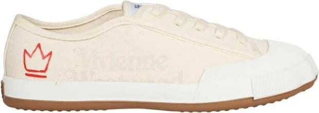Vivienne Westwood Katoenen Canvas Sneakers Ronde Neus Rubber