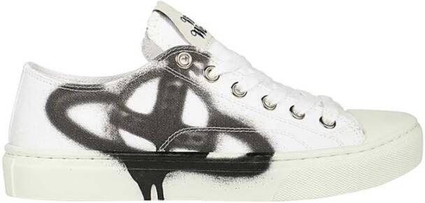Vivienne Westwood Katoenen Canvas Sneakers Ronde Neus Rubber