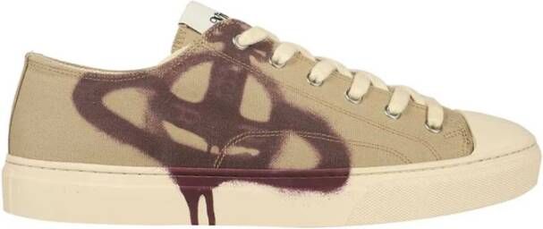 Vivienne Westwood Katoenen Canvas Sneakers Ronde Neuslijn