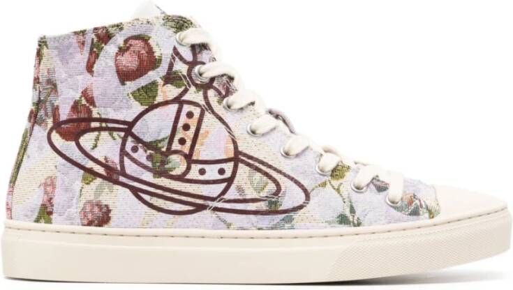 Vivienne Westwood Lilac Purple Orb Logo High-Top Sneakers Meerkleurig Heren