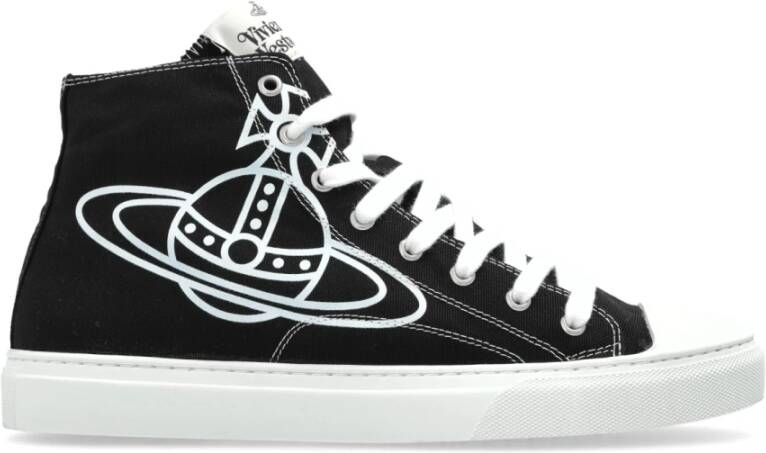Vivienne Westwood Logo Detail Canvas High-Top Sneakers
