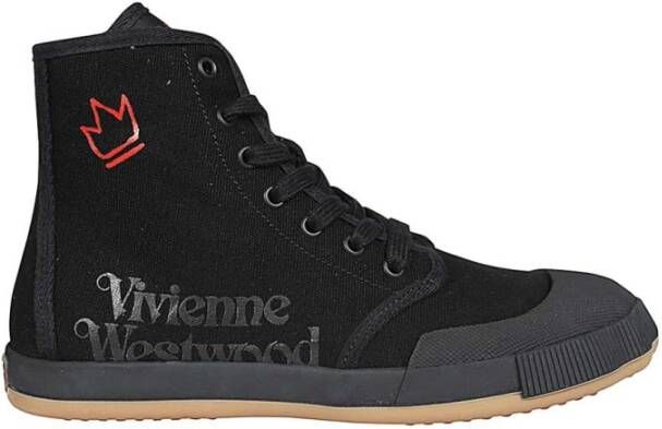 Vivienne Westwood Logo High-top Sneakers 100% Cotton