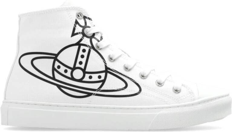 Vivienne Westwood Hoge sneakers met hoge top 'Plimsoll High Top' White Dames