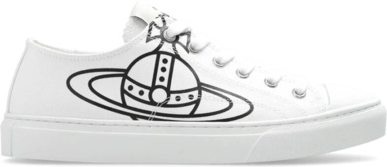 Vivienne Westwood Witte en zwarte plimsoll lage sneakers White