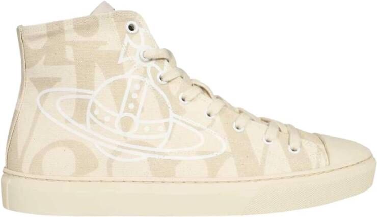 Vivienne Westwood Beige Orb Lace Up Sneakers Gray Dames